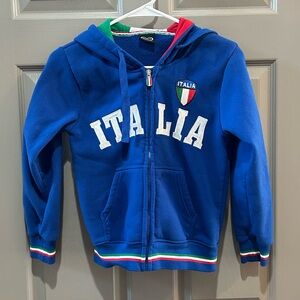 INFINITY Italia Blue Kids Hoodie size 9/10 Y2K